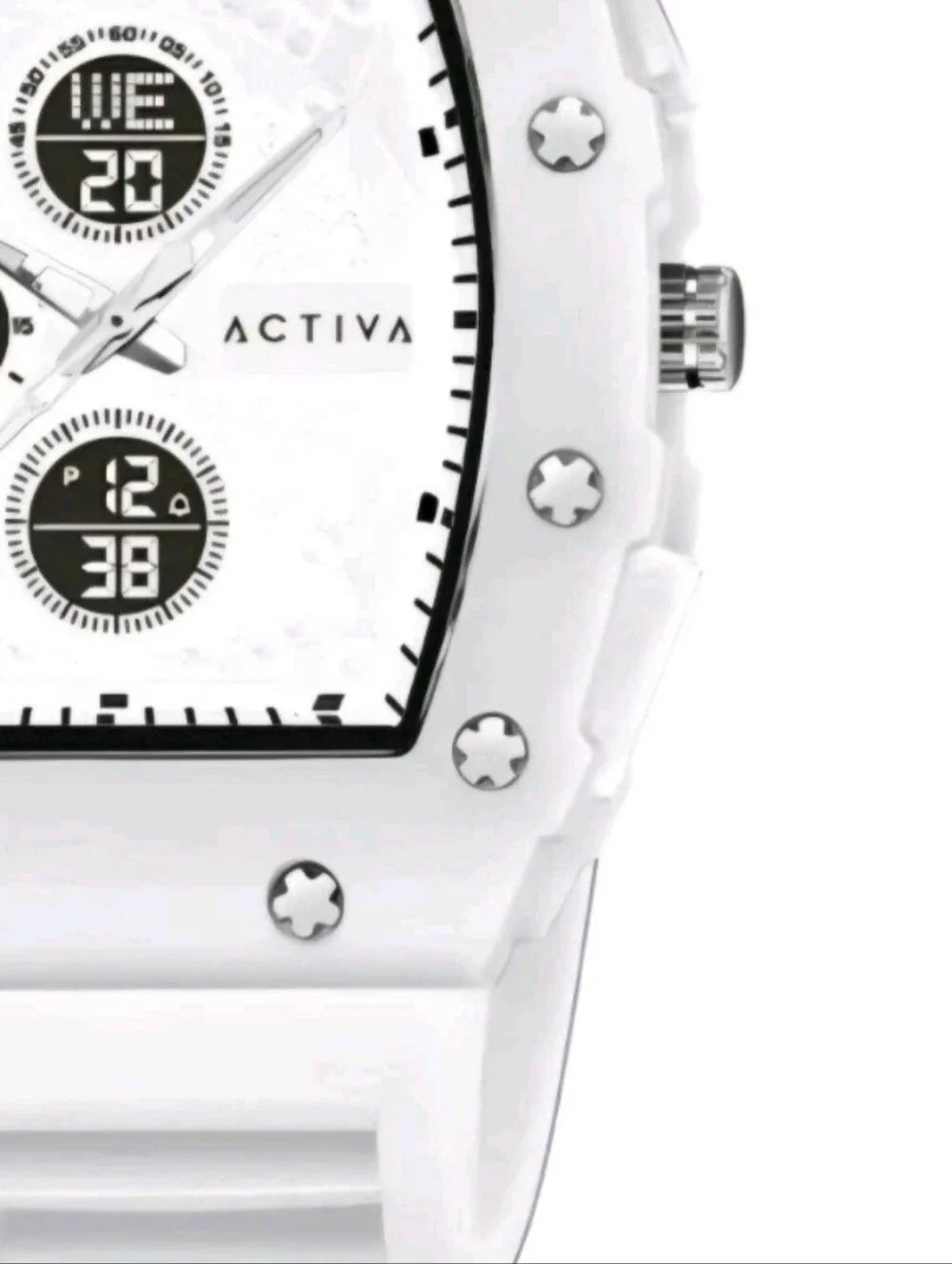Activa X Invicta Digital Essentials Men's Watch - 42.8mm, White (ACW2605-005)